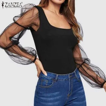 Stylish Puff Sleeve Tops Women's Summer Blouse 2020 ZANZEA Casual Square Neck Blusa Female Lace Patchwork Shirts Oversized Tunic
Stylish Puff Sleeve Tops Women's Summer Blouse 2020 ZANZEA Casual Square Neck Blusa Female Lace Patchwork Shirts Oversized Tunic