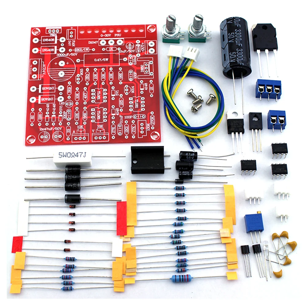 

0-30V 2mA-3A Continuously Adjustable Current Limiting Protection DC Regulated Power Supply DIY Kits