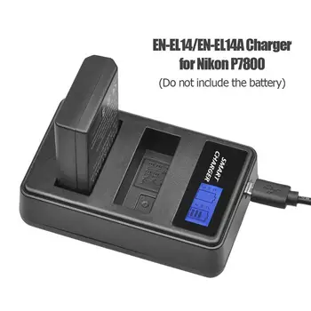 EN-EL14 EN-EL14A Batteries LCD Display Dual Port USB Battery Charger for Nikon P7800 P7700 P7100 P7000 D5600 D5500 D5300 D5200
EN-EL14 EN-EL14A Batteries LCD Display Dual Port USB Battery Charger for Nikon P7800 P7700 P7100 P7000 D5600 D5500 D5300 D5200