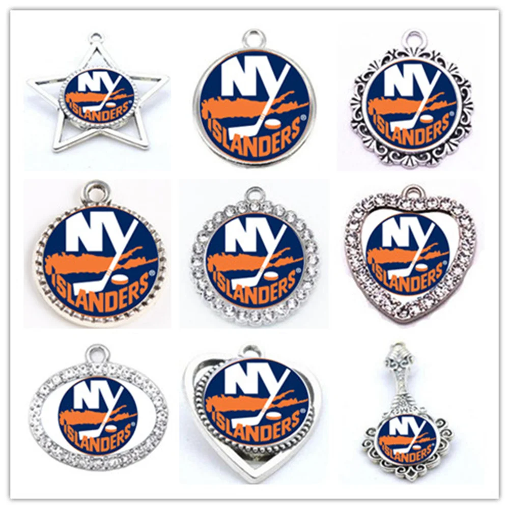Ice Hockey Sport New York Dangle Islanders Charms Mix DIY for Bracelet Necklace Earrings Jewelry Making Accessories 10pcs/lot | Украшения и