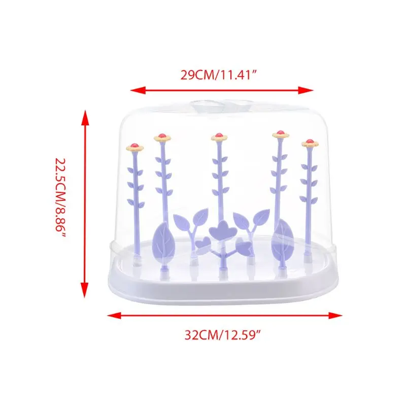 Flower Type Multifunctional Baby Bottle Holder Storage Box Drain Rack with Dust Cover Kids Infants Bottles Drying Racks A2UB
Flower Type Multifunctional Baby Bottle Holder Storage Box Drain Rack with Dust Cover Kids Infants Bottles Drying Racks A2UB