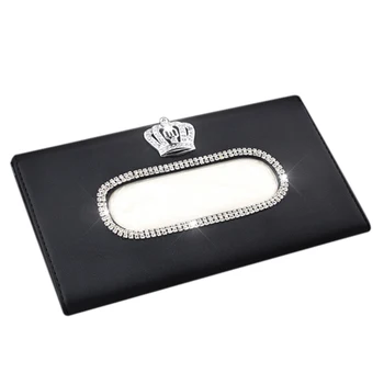 Fashion Crown Crystal Car Tissue Box Sun Visor Leather Auto Tissue Bag Sunvisor Hanging Holder Case Napkin For Car Accessories(B
Fashion Crown Crystal Car Tissue Box Sun Visor Leather Auto Tissue Bag Sunvisor Hanging Holder Case Napkin For Car Accessories(B