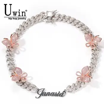 Uwin Name Necklace With Butterfly Cuban Chain Custom Stainless Steel Letters DIY With Iecd Out CZ Full HipHop Jewelry Gift
Uwin Name Necklace With Butterfly Cuban Chain Custom Stainless Steel Letters DIY With Iecd Out CZ Full HipHop Jewelry Gift