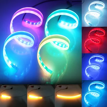 Xinfok RGB Ultrafine DRL Flexible LED Strip Daytime Running Lights Soft Car Headlight Turn Signal Brake Lamps 30cm 45cm 60cm.
Xinfok RGB Ultrafine DRL Flexible LED Strip Daytime Running Lights Soft Car Headlight Turn Signal Brake Lamps 30cm 45cm 60cm.