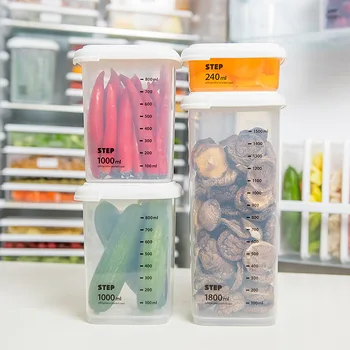 Square kitchen transparent sealed cans with graduations plastic storage boxes for refrigerators and food storage boxes
Square kitchen transparent sealed cans with graduations plastic storage boxes for refrigerators and food storage boxes