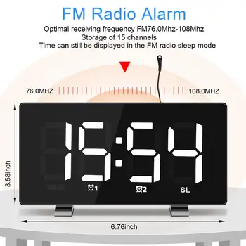 LED radio Digital Alarm Clock Creative Snooze Function Large Digit Display Electronic Alarm Clock USB charging digital
LED radio Digital Alarm Clock Creative Snooze Function Large Digit Display Electronic Alarm Clock USB charging digital