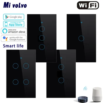 WIFI Smart Touch Switch Smart Life APP Wireless Remote Control US Standard 1/2/3 / 4gang Light Switch
WIFI Smart Touch Switch Smart Life APP Wireless Remote Control US Standard 1/2/3 / 4gang Light Switch