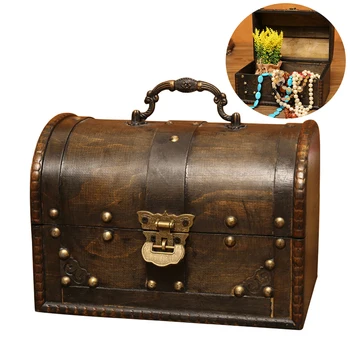 1PC Wooden Storage Box Retro Wooden Container Vintage Desktop Organizer Lock Box Storage Case for Jewelry Accessory Sundries 
1PC Wooden Storage Box Retro Wooden Container Vintage Desktop Organizer Lock Box Storage Case for Jewelry Accessory Sundries