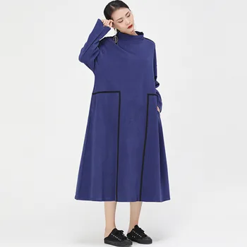 LANMREM autumn and winter turtleneck full sleeves pocket pullover loose knits fashion big size dress female vesitod WJ78901
LANMREM autumn and winter turtleneck full sleeves pocket pullover loose knits fashion big size dress female vesitod WJ78901