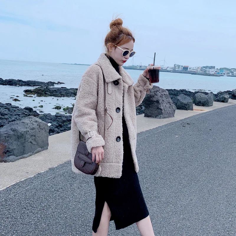 Fur Woolen Jacket Women's Spring And Autumn Korean-style Loose-Fit 2019 New Style Long Sleeve Solid Color Students
Fur Woolen Jacket Women's Spring And Autumn Korean-style Loose-Fit 2019 New Style Long Sleeve Solid Color Students