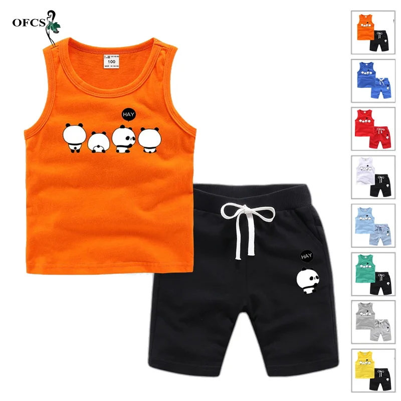 Summer Children's Suit Unisex 2-12 Years Sports Vest Tank Top+Shorts 2PCS/Set Boys Girls Cotton Cartoon Casual Tracksuits Infant
Summer Children's Suit Unisex 2-12 Years Sports Vest Tank Top+Shorts 2PCS/Set Boys Girls Cotton Cartoon Casual Tracksuits Infant