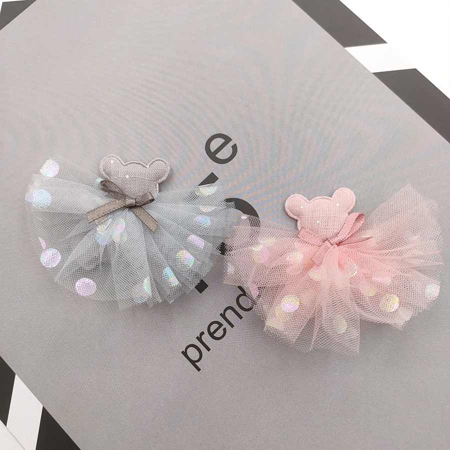10pcs/lot 7cm mesh skirt bear padded Appliques with mesh skirt for Craft Clothes Sewing Supplies DIY Hair Clip Accessories
10pcs/lot 7cm mesh skirt bear padded Appliques with mesh skirt for Craft Clothes Sewing Supplies DIY Hair Clip Accessories