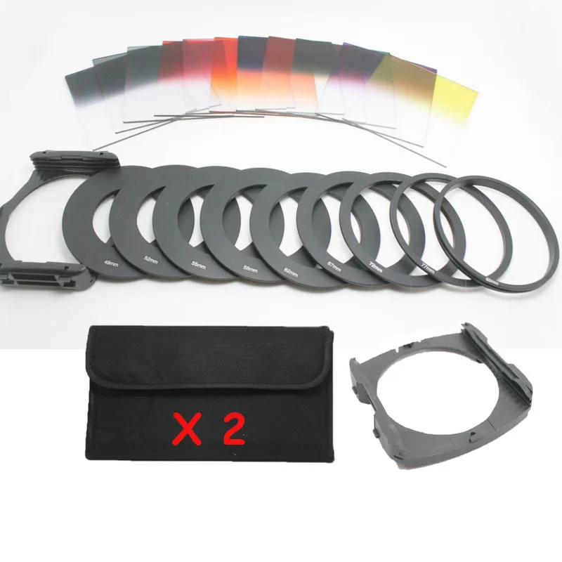 25 in1 ND16 Gradual ND2 4 8 Filter Set + 9pcs Ring Adapter 49 52 55 58 62 67 72 72 77 82 for Cokin P
25 in1 ND16 Gradual ND2 4 8 Filter Set + 9pcs Ring Adapter 49 52 55 58 62 67 72 72 77 82 for Cokin P