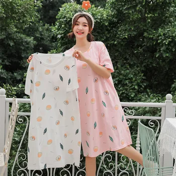 2020 Summer Sweet Hipster Women's Thin Nightgown Female Summer Korean-style Loose Short Sleeve Cotton Pajamas Tracksuit
2020 Summer Sweet Hipster Women's Thin Nightgown Female Summer Korean-style Loose Short Sleeve Cotton Pajamas Tracksuit