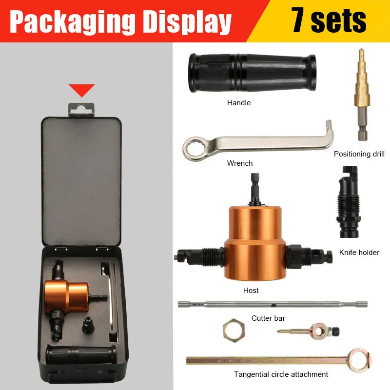 Double Headed Sheet Metal Drill Attachment Metal Cutter with Extra Punch Perfect for Straight Curve and Circle Cutting FQ-ing
Double Headed Sheet Metal Drill Attachment Metal Cutter with Extra Punch Perfect for Straight Curve and Circle Cutting FQ-ing
