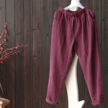 Casual Cotton Linen Pants Women Spring Autumn Full Pants Fashion Loose Harem Pant Female Elastic Waist Trousers Plus Size
Casual Cotton Linen Pants Women Spring Autumn Full Pants Fashion Loose Harem Pant Female Elastic Waist Trousers Plus Size