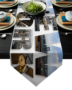 New York City Huge Clip Patchwork Table Runner Table Flag Home Party Decorative Tablecloth Table Runners for Wedding
New York City Huge Clip Patchwork Table Runner Table Flag Home Party Decorative Tablecloth Table Runners for Wedding