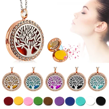 25MM Magnetic Essential Oil Diffuser Necklace 316L Stainless Steel Tree of Life Shape Aromatherapy Pendants Jewelry
25MM Magnetic Essential Oil Diffuser Necklace 316L Stainless Steel Tree of Life Shape Aromatherapy Pendants Jewelry