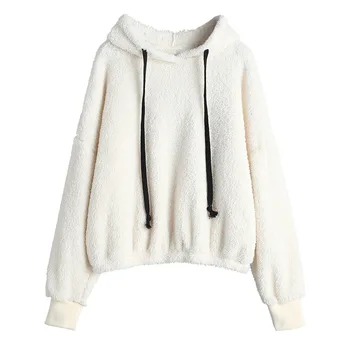 Winter Warm Long Sleeve Hoodies Contrasting Drawstring Fleece Pullover Hoodie 
Winter Warm Long Sleeve Hoodies Contrasting Drawstring Fleece Pullover Hoodie