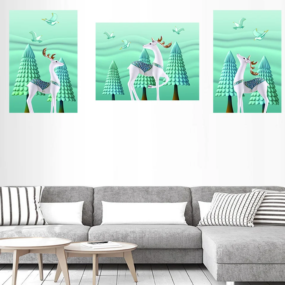 Modern Wall HD Printed Canvas Painting Art Modular Poster Frame 3 Panel Forest Deer Landscape Home Decor Living Room Pictures
Modern Wall HD Printed Canvas Painting Art Modular Poster Frame 3 Panel Forest Deer Landscape Home Decor Living Room Pictures
