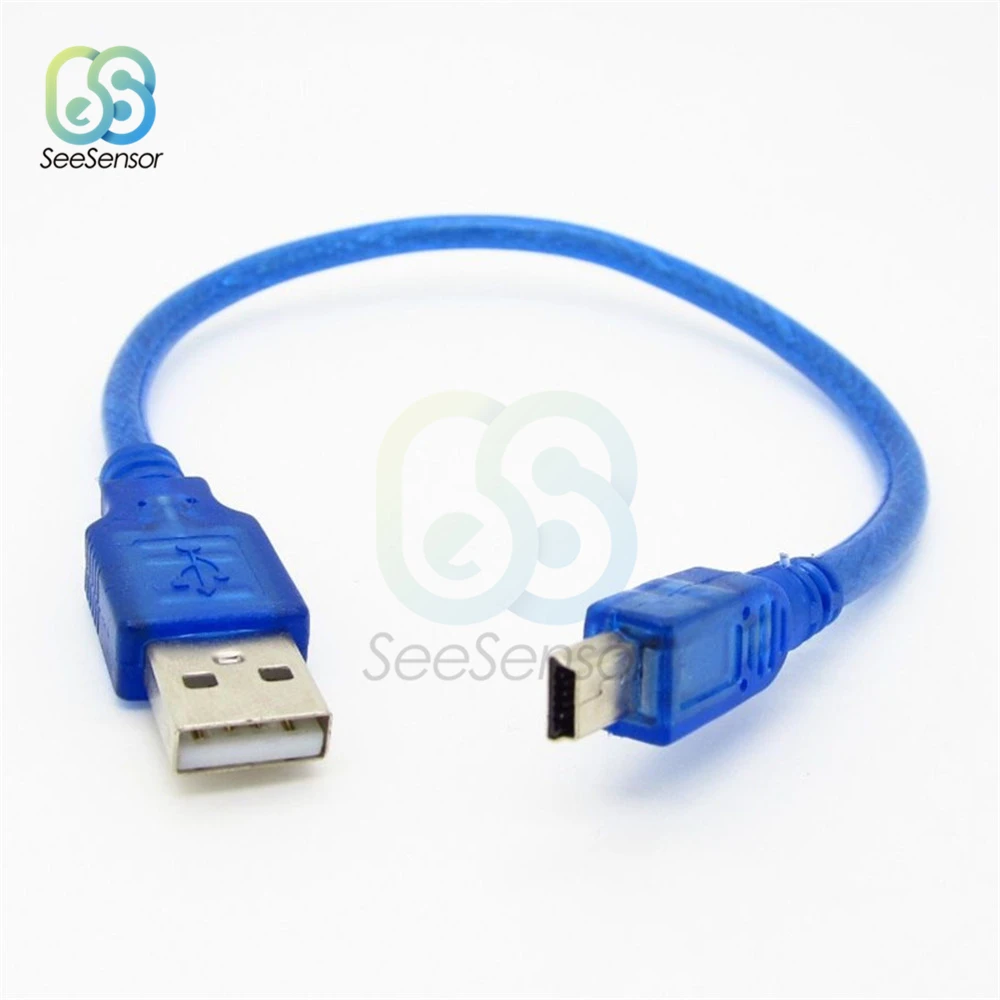 30cm USB 2.0 Type A Male to Mini 5P Male Data Cable Mini 5P USB Cable Cord Leads for Digital Cameras mp3 Players