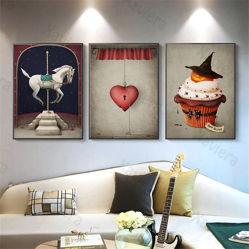 Fairy Tale World Cartoon Cake Wall Art Posters and Prints Print Retro Canvas Paintings Children's Room Nursery Home Decoration
Fairy Tale World Cartoon Cake Wall Art Posters and Prints Print Retro Canvas Paintings Children's Room Nursery Home Decoration