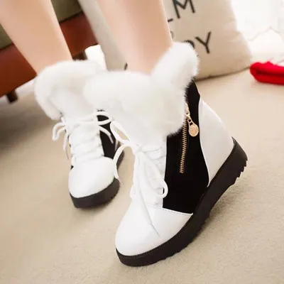 New Women Boots platform Winter Shoes Women Snow Boots Platform Keep Warm Ankle Winter Boots With Thick Fur Heels Botas Mujer
New Women Boots platform Winter Shoes Women Snow Boots Platform Keep Warm Ankle Winter Boots With Thick Fur Heels Botas Mujer