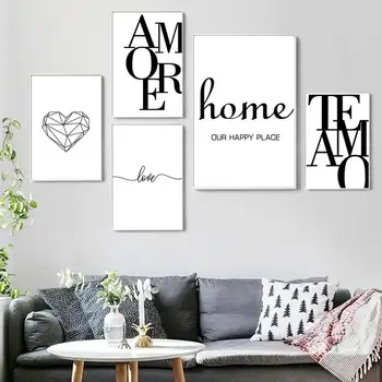Nordic Quote Words Poster Black and White Canvas Painting Love Amore Minimalism Wall Art Pictures for Living Room Home Decor
Nordic Quote Words Poster Black and White Canvas Painting Love Amore Minimalism Wall Art Pictures for Living Room Home Decor