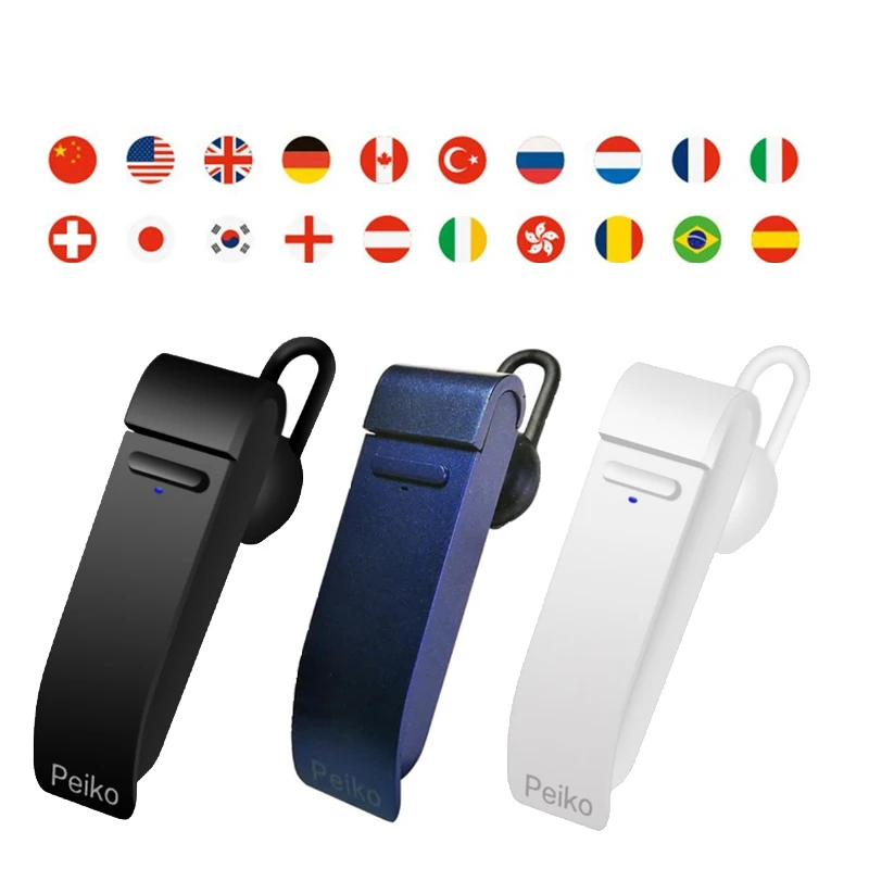 Smart Voice Translator 16 Languages instant Translate Headphone Wireless Bluetooth Earphone Business | Электроника