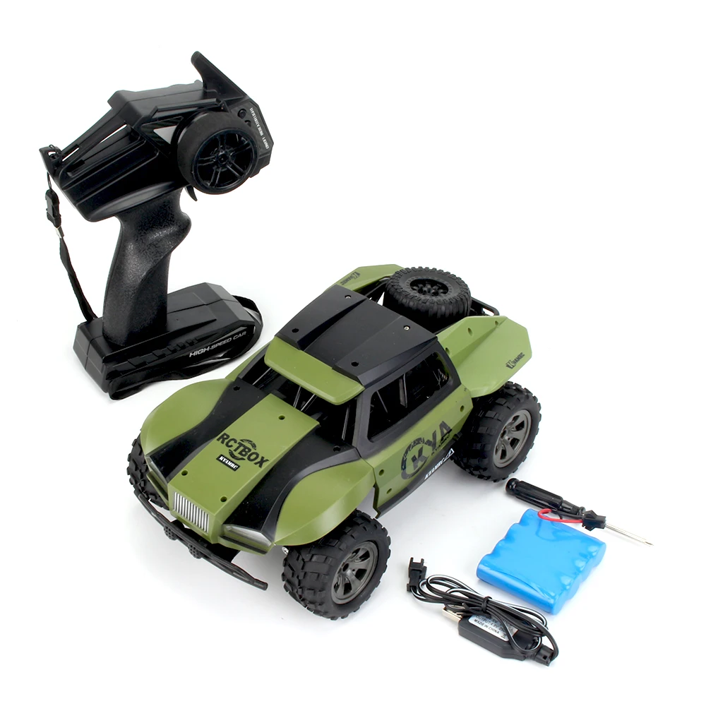 KYAMRC 18A 1:18 RC Desert Climbing Truck 18km/h Maximum Speed Brushed Motor Off-Road Car 2.4GHz Wireless Remote Control Cars Toy
KYAMRC 18A 1:18 RC Desert Climbing Truck 18km/h Maximum Speed Brushed Motor Off-Road Car 2.4GHz Wireless Remote Control Cars Toy