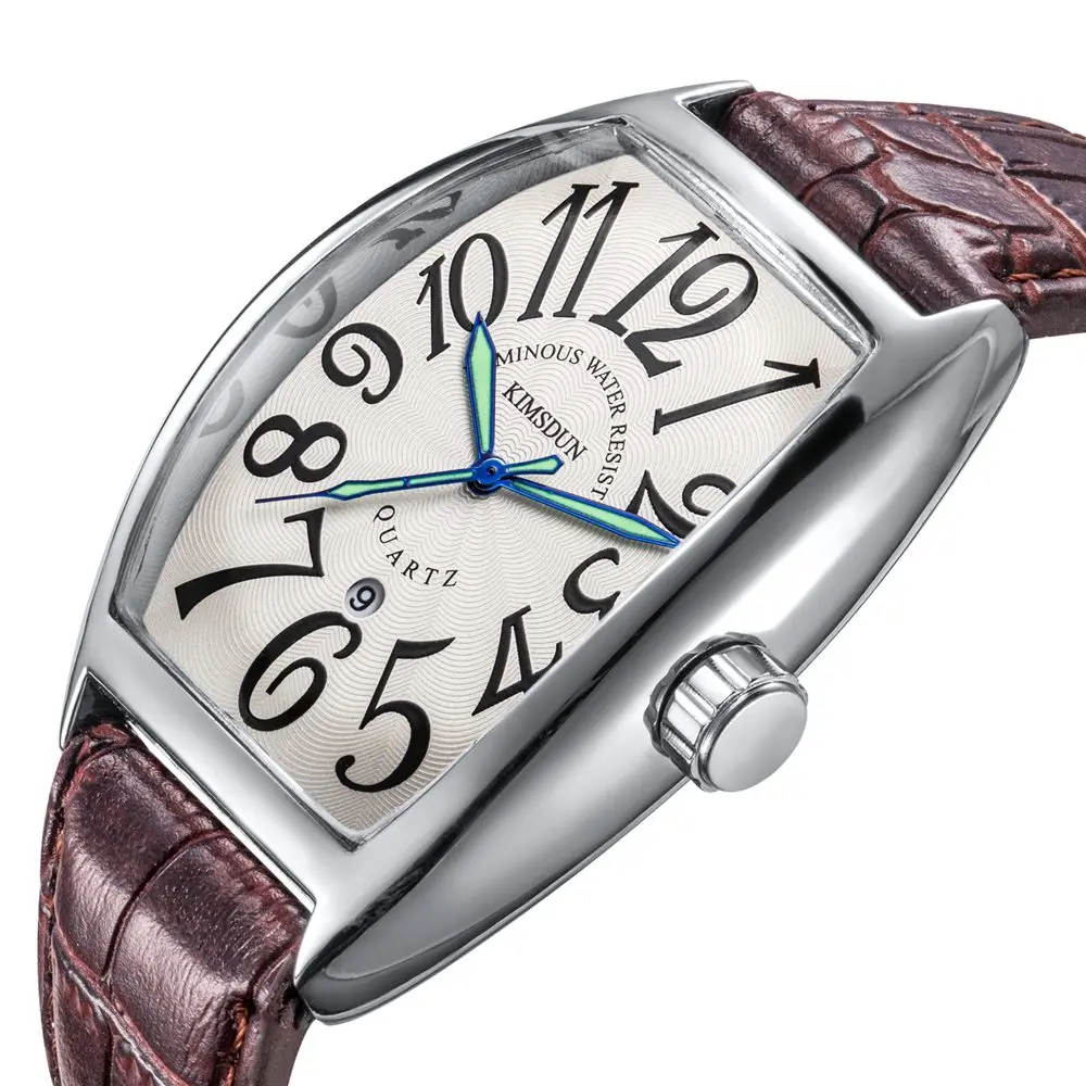 KIMSDUN Tonneau Quartz Watch Men Luxury Brand Waterproof Square Business Leather Wrist Watch for Men Clock Male Erkek Kol Saati
KIMSDUN Tonneau Quartz Watch Men Luxury Brand Waterproof Square Business Leather Wrist Watch for Men Clock Male Erkek Kol Saati
