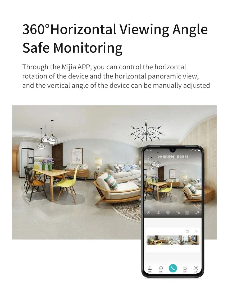 Xiaomi Smart PTZ SE IP Camera 1080P HD 360° Panorama Humanoid Monitoring Infrared Night Vision WiFi Camera Mijia APP Control Xiaomi Smart PTZ SE IP Camera 1080P HD 360° Panorama Humanoid Monitoring Infrared Night Vision WiFi Camera Mijia APP Control