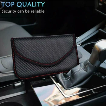 Anti-scanning Car Key Bag RFID Signal Shielding Black Anti-theft Protection Black Carbon fiber car Key case
Anti-scanning Car Key Bag RFID Signal Shielding Black Anti-theft Protection Black Carbon fiber car Key case