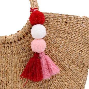 Colorful Keychain Tassel Pompom Pendant Key chain Accessories Key ring Women Bag Car Jewelry trinket
Colorful Keychain Tassel Pompom Pendant Key chain Accessories Key ring Women Bag Car Jewelry trinket