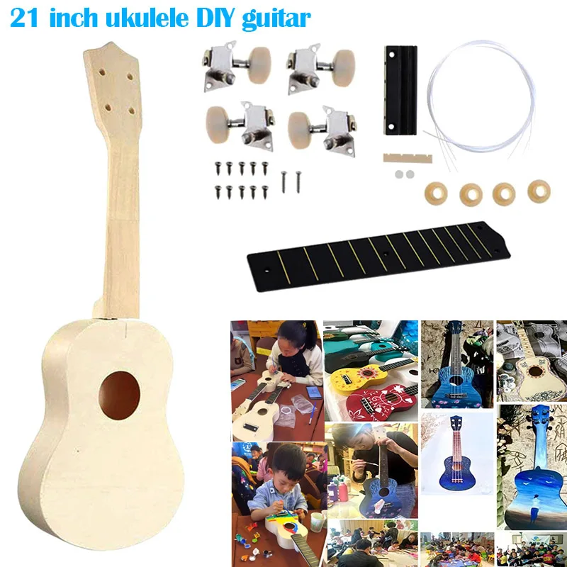 Simple Fun Ukulele DIY Kit Hawaii Guitar Handwork Support Painting Children Toy Assembly for Amateur FI-19ING
Simple Fun Ukulele DIY Kit Hawaii Guitar Handwork Support Painting Children Toy Assembly for Amateur FI-19ING