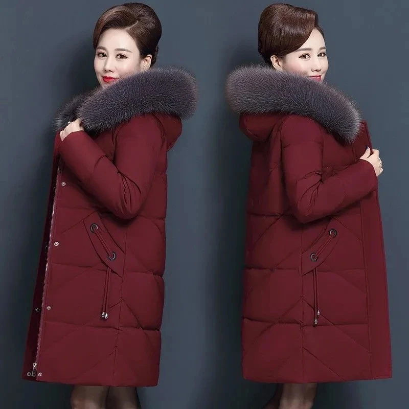 Size 6XL Mother Winter Coat With Fur Collar Elderly Cotton Padded Jacket Women's Thicken Down Padded Jacket Hooded 923
Size 6XL Mother Winter Coat With Fur Collar Elderly Cotton Padded Jacket Women's Thicken Down Padded Jacket Hooded 923