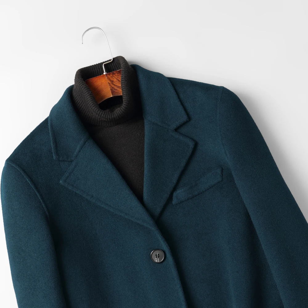 Waliicorners Luxury Albaka 90% Wool Clothing for Men Autumn Formal Slim Unique Dark Green Real Woollen Coats 11 H539d4f7f2e8d4c68ab2f540531c19eb0k