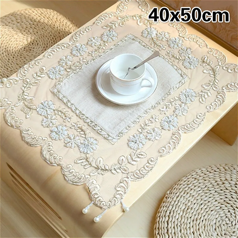 European Fashion Cotton Lace Embroidered Trim Beautiful Linen Placemat Coaster Coffee Table Mat Christmas Wedding Decoration Pad 
European Fashion Cotton Lace Embroidered Trim Beautiful Linen Placemat Coaster Coffee Table Mat Christmas Wedding Decoration Pad