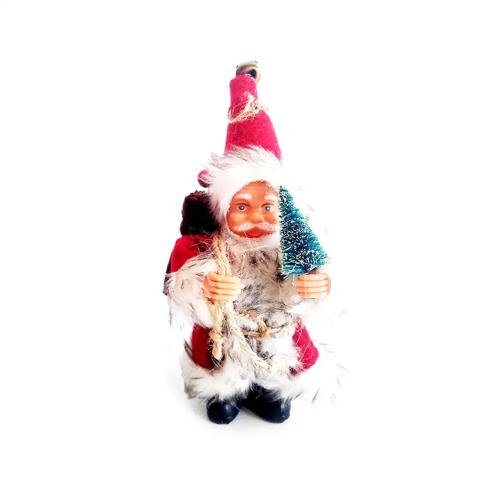 lovely standing santa claus cloth doll pendant christmas hanging