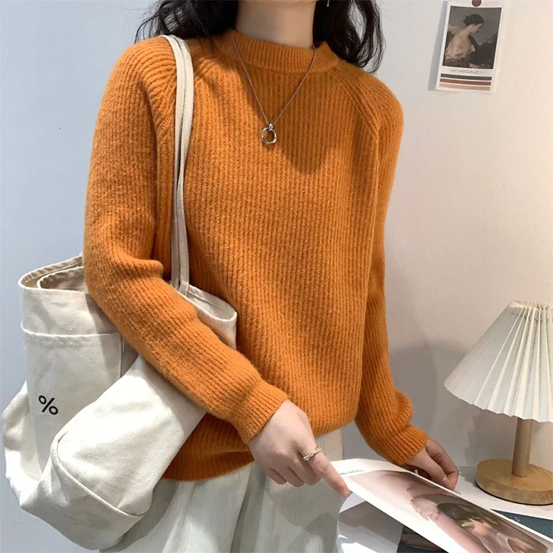 Women Fashion Solid Knit Sweater Basic Oversized Loose Jumpers Sweater Vintage O Neck Long Sleeve Female Pullover Chic Tops 2022
Women Fashion Solid Knit Sweater Basic Oversized Loose Jumpers Sweater Vintage O Neck Long Sleeve Female Pullover Chic Tops 2022