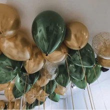 11-18Pcs Bunch Balloon Ink Green Jungle Theme Latex Balloon Wedding Birthday Party Decoration Festival Celebration Supplies