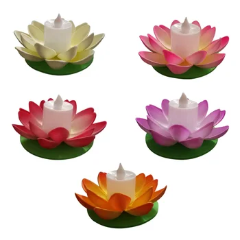 5pcs 11.5cm LED Floating Lotus Lantern Wishing Water Lily Artificial Candle Flower Lanterns Pool Decor for Festival Party (White 
5pcs 11.5cm LED Floating Lotus Lantern Wishing Water Lily Artificial Candle Flower Lanterns Pool Decor for Festival Party (White
