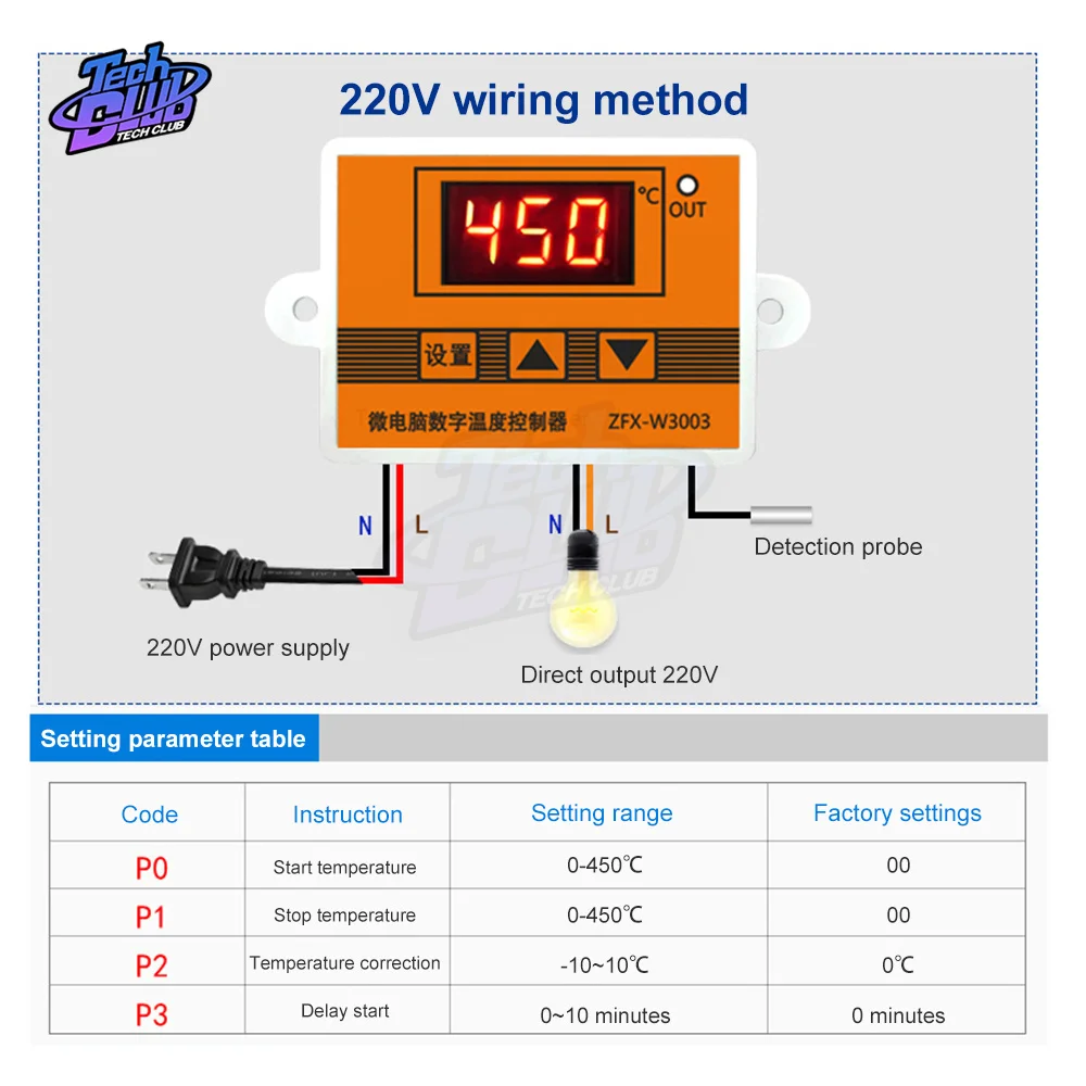 Temperature Time Controller Thermostat Controller Thermoregulator Timer Control Module Thermocouple Thermometer W3003
Temperature Time Controller Thermostat Controller Thermoregulator Timer Control Module Thermocouple Thermometer W3003