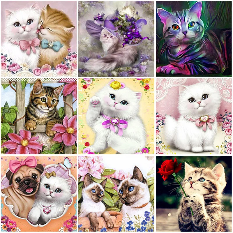 DIY Cat 5D Diamond Painting Full Round Drill Resin Animal Diamond Embroidery Cross Stitch Mosaic Wall Art Home Decor 
DIY Cat 5D Diamond Painting Full Round Drill Resin Animal Diamond Embroidery Cross Stitch Mosaic Wall Art Home Decor