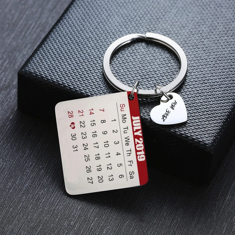 Personalized Calendar Keychain Custom Date Save Key Chain Significant Date Marker Anniversary Valentine's Day Gift
Personalized Calendar Keychain Custom Date Save Key Chain Significant Date Marker Anniversary Valentine's Day Gift