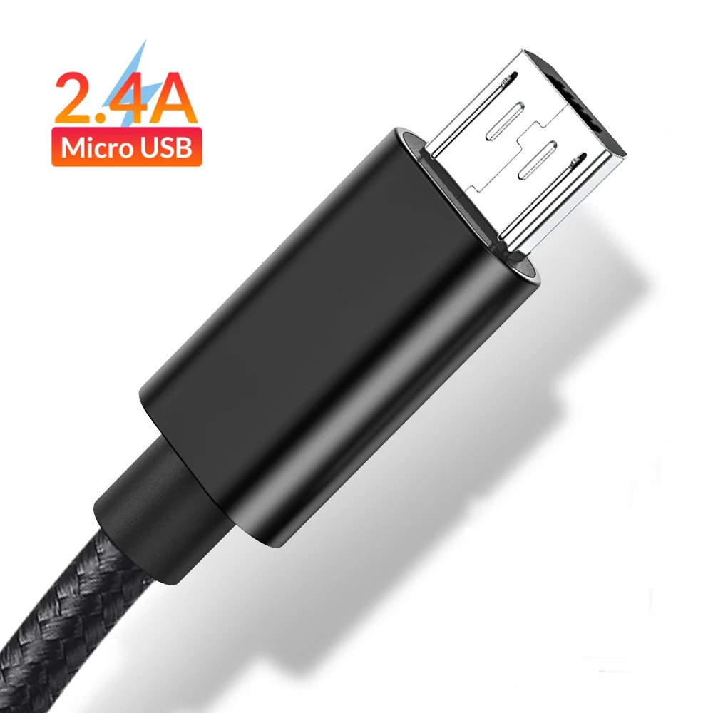 

Micro USB Cable 2.4A Fast Data Sync Charging Cable for Huawei Xiaomi Samsung LG Nokia Andriod Microusb Mobile Phone Cables