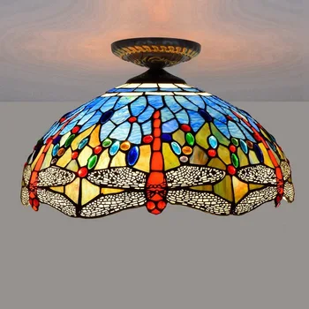 40 cm bedroom dining-room of Europe type blue dragonfly tiffany stained glass corridor corridor porch glass dome light
40 cm bedroom dining-room of Europe type blue dragonfly tiffany stained glass corridor corridor porch glass dome light