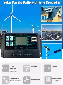 10A 20A 30A 40A 50A 60A 100A MPPT PWM Solar Charge Controller 12V 24V Solar Panel Battery Regulator 2 USB Port LCD Display
10A 20A 30A 40A 50A 60A 100A MPPT PWM Solar Charge Controller 12V 24V Solar Panel Battery Regulator 2 USB Port LCD Display