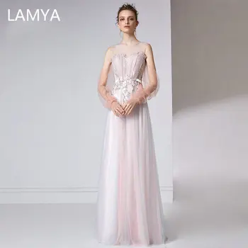 Elegant Embroidery Evening Dresses LAMYA A-Line O-Neck Simple Sleeve Tulle Formal Dress Long Lace Evening Gowns For Party
Elegant Embroidery Evening Dresses LAMYA A-Line O-Neck Simple Sleeve Tulle Formal Dress Long Lace Evening Gowns For Party
