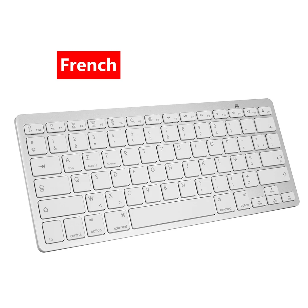 X5 French Bluetooth Keyboard Ultra Thin Wireless Keyboard for IOS Android Microsoft Notebook Laptop
X5 French Bluetooth Keyboard Ultra Thin Wireless Keyboard for IOS Android Microsoft Notebook Laptop